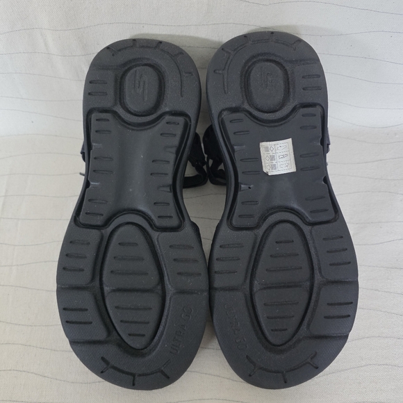 Skechers Womens Go Walk Arch Fit Cruise Around Black Sandals Shoes 140251 Sz 10 - Picture 9 of 11